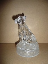 presse papier décoration CHIEN FOX cristal d'arques sur socle  parfait état 