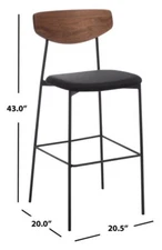Safavieh RYKER BARSTOOL, Reduced Price 2172754096 BST3008A