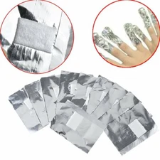 US 100Pcs Aluminium Foil Nail Wraps Art Soak Off Gel Polish Remover Cleaner