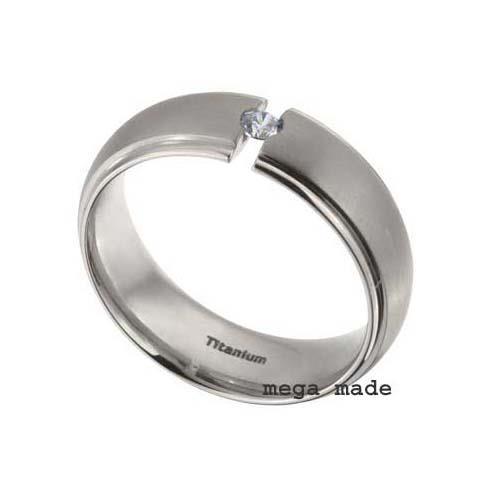 Cubic Zirconia Wedding Band Engagement Titanium Ring Unisex Fashion Jewerly Sz7-image