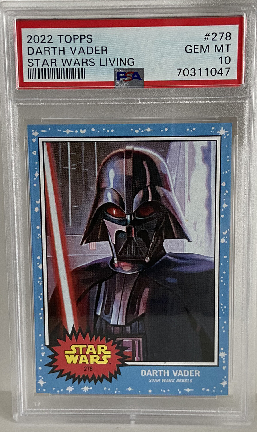 Topps Star Wars Living Set Darth Vader Rebels 278 PSA 10 Gem Mint🔥 2022