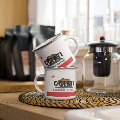 Cotati California Flag Enamel Mug