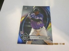 ELEHURIS MONTERO ROOKIES  2022 BOWMAN PLATINUM ROOKIE CARD #86. rookie card picture