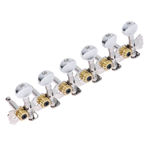Chrome Inline Classical Guitar String Tuning Peg Machine Head Left Handed