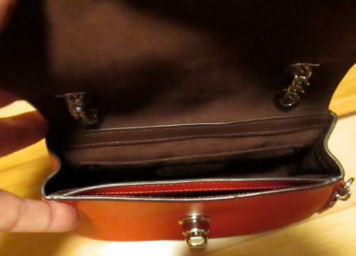 NWT COACH F77974 BRIGHT CARDINAL LEATHER CROSSBODY CHAIN HANDLE $298 - Picture 2 of 3