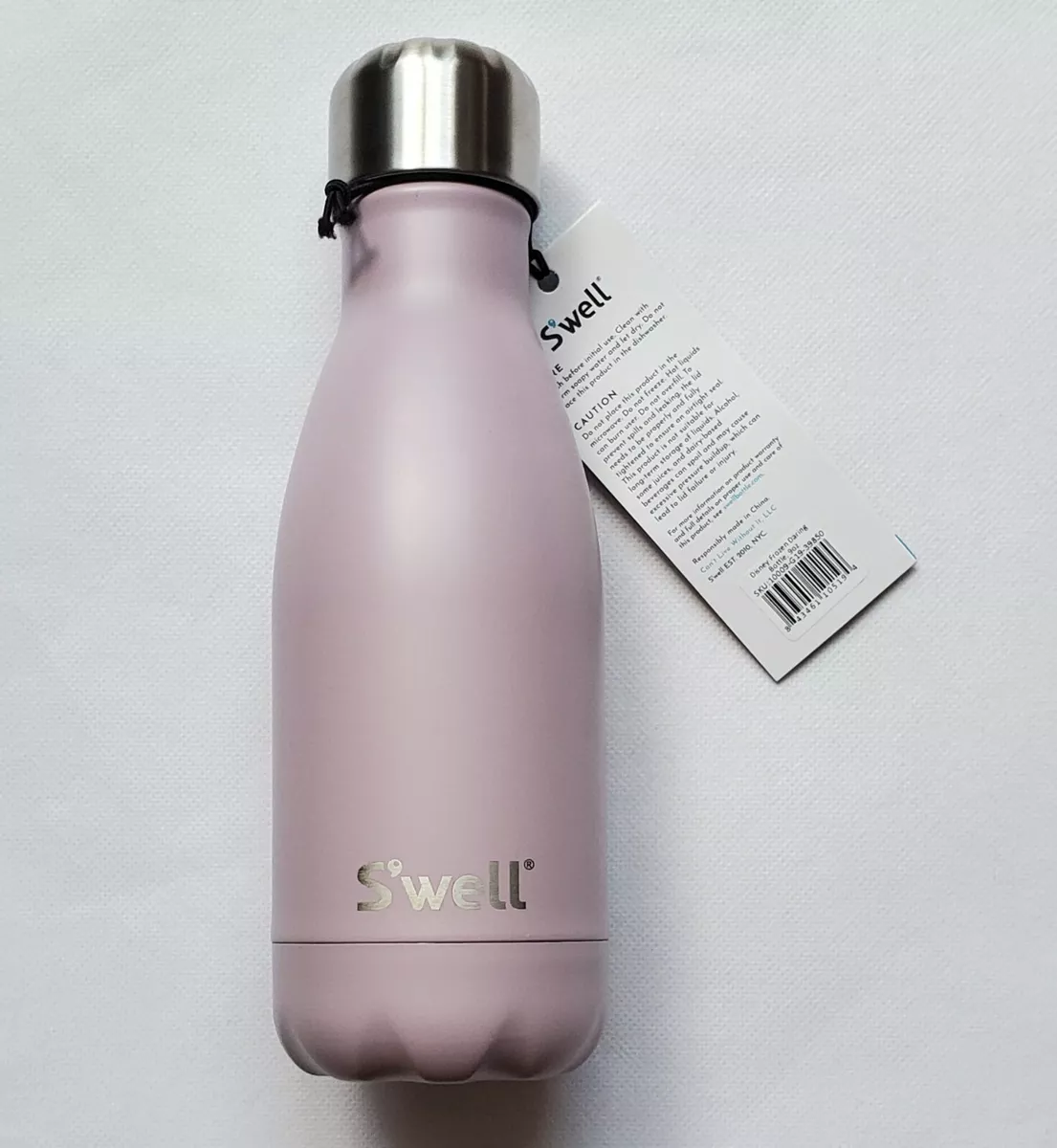 Initial Water Bottle - Pink, E