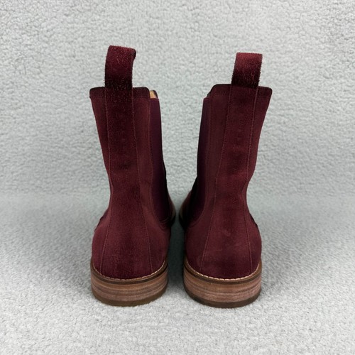 Represent Chelsea Boots Mens 13 / UK 12 Shoe Burgundy Red Suede Ankle Italy Made - Picture 5 of 12