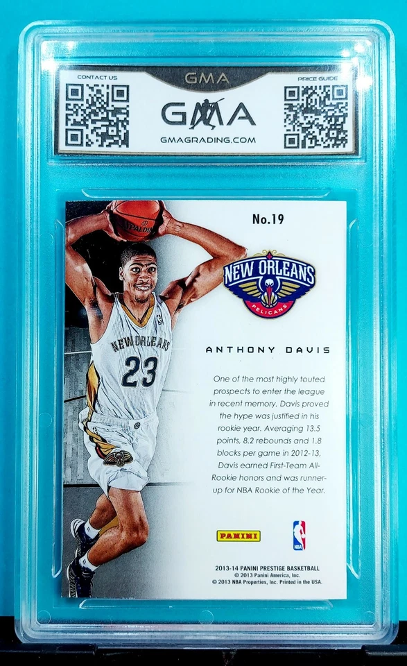 ANTHONY DAVIS - 2013 🔥PRESTIGE #19 "FRANCHISE FAV'S" / GMA MINT 9🔥PELICANS - Image 4 of 4