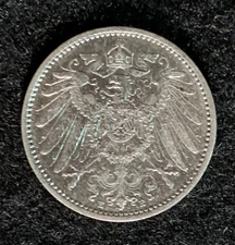 1903 E German Empire 1 Mark --  Choice AU Coin -- Bright and Lustrous