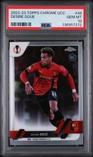 2022-23 Topps Chrome Desire Doue Rookie Card RC 48 PSA 10. rookie card picture