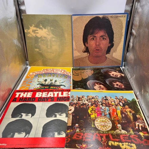 6 Beatles Vinyl Lot Hard Days Night SGT PEPPERS RUBBER SOUL MAGICAL IMAGINE II