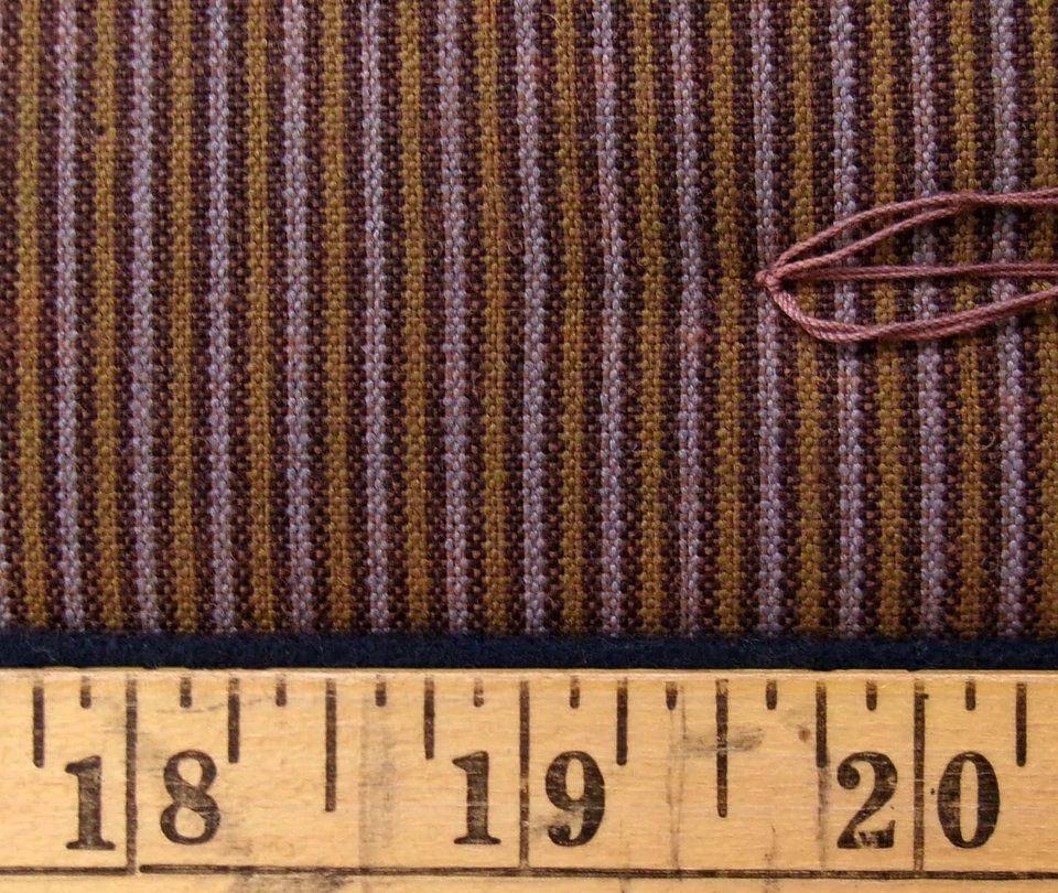 Japanese Thick Fabric Bolt for Mens Tanzen Kimono Tanmono Navy Blue Brown Stripe - Image 3 of 4