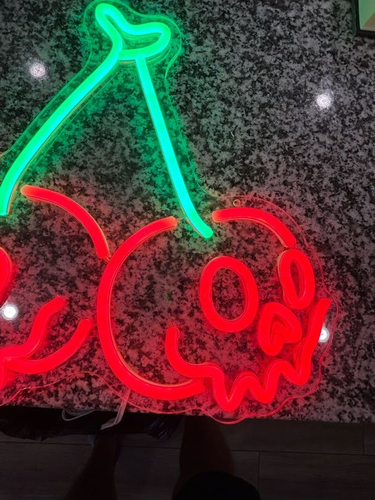 Halloween Cherry Skull Light Up Sign - Picture 4 of 8