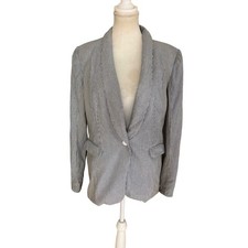 RAG  BONE Pinstripe Blue White Blazer Size 10
