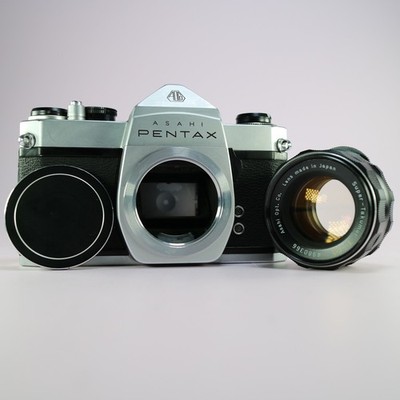 Asahi Pentax SP500 analoge 35-mm-Spiegelreflexkamera mit Super-Takumar-Objektiv 55 mm f/2 getestet