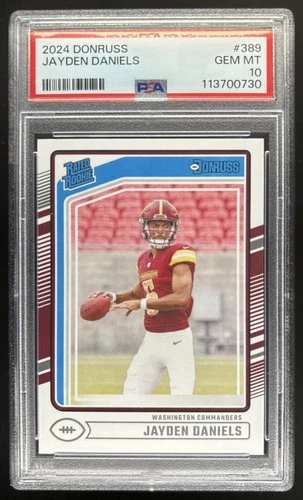 2024 Panini Donruss Jayden Daniels RC Rated #389 Commanders PSA 10 Rookie