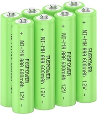 Lot AAA Rechargeable Batteries Ni-MH 600mAh 1.2V Battery for Solar Lights US