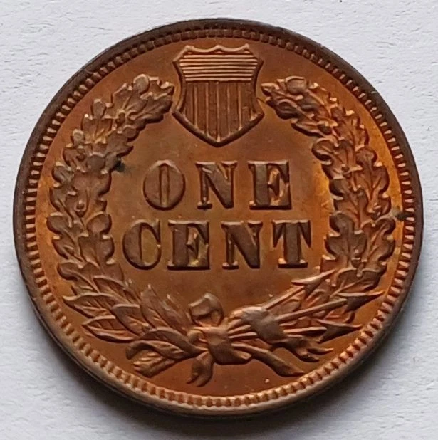 1905 Indian Head Cent Ch BU RB Penny 1C coin - Image 2 of 2