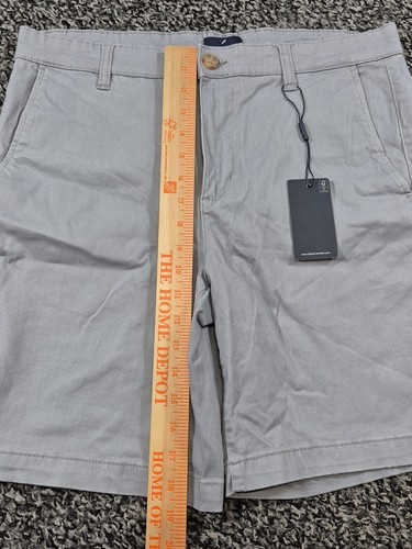 NWT Daniel Hechter Paris Mens Shorts, Sz 34 chino style Gray 9" Inseam - Picture 4 of 7