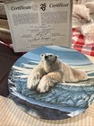 The Polar Bear Plate 1990 #1181A Canada's Big Game Collection W/Box & Paperwork