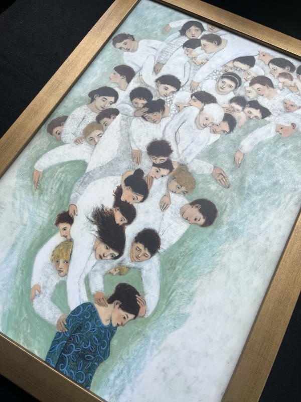 RARE Framed Canvas Print  “She Will Find What Was Lost” By Brian Kershisnik