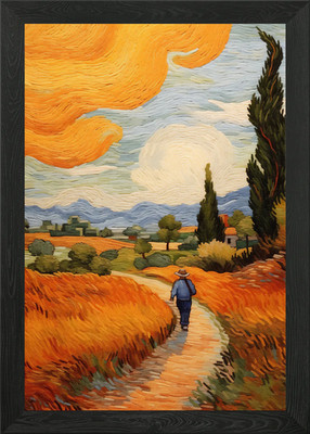Schöne Herbstlandschaft gerahmtes Wandbild Poster Leinwanddruck Bild