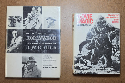 THE MAN WHO INVENTED HOLLYOOD & MOVIE MAGIC - 2 Vtg Hollywood Books HC/DJs