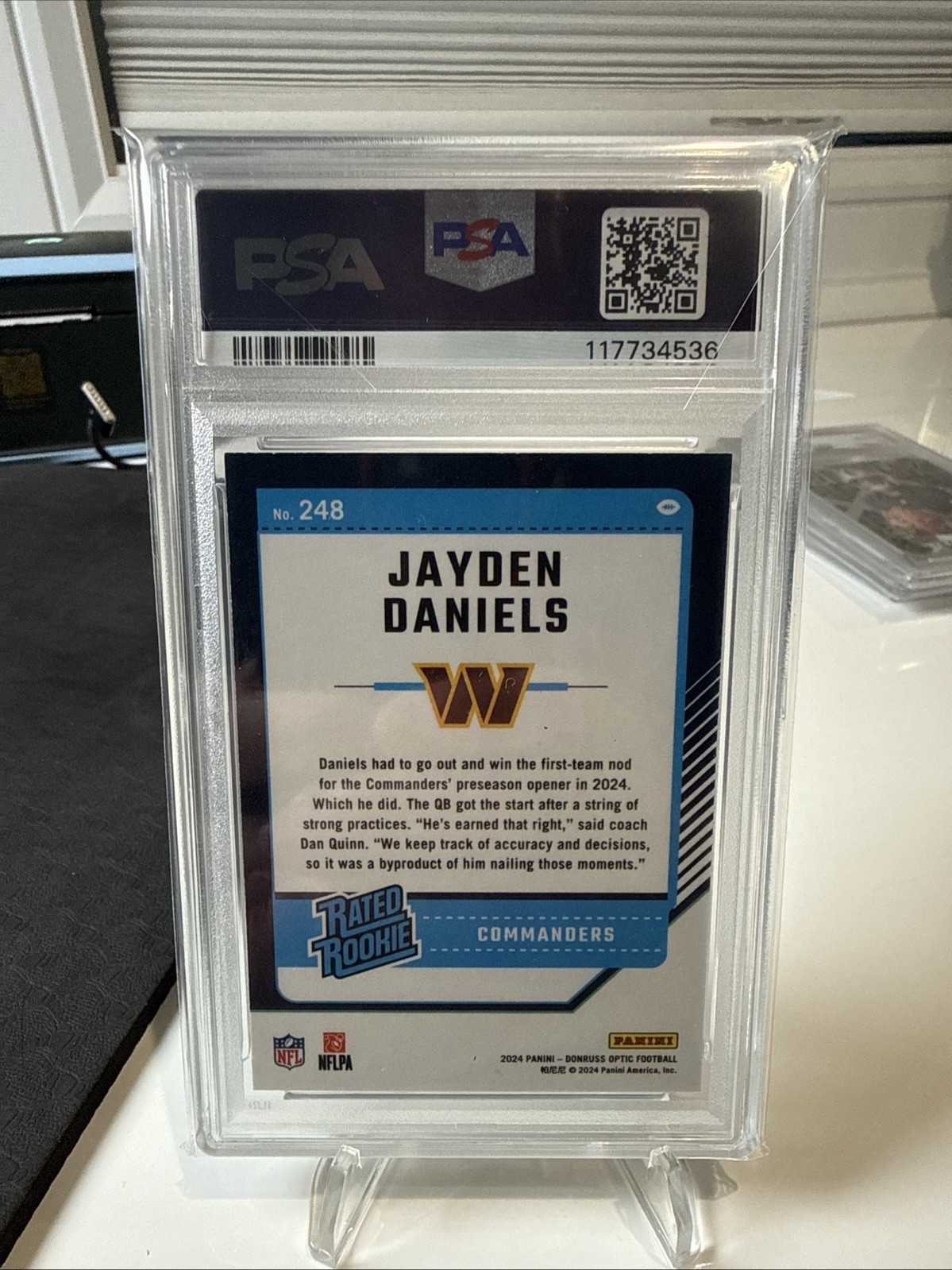 2024 Donruss Optic Jayden Daniels RC PSA 10 🔥🔥🔥 view 2