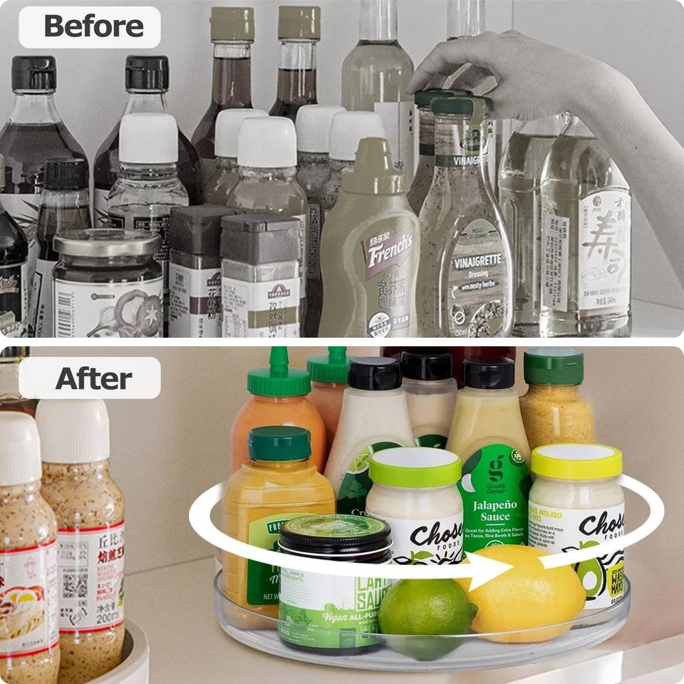 Portaspezie Girevole a 360° Per Spezie, Senza Fori, Per Organizer Da Cucina - Immagine 2 di 4