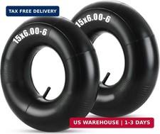 2 Pack 15x6.00-6 Heavy Duty Inner Tubes with TR-13 Valve Stem, Replacement Lawn
