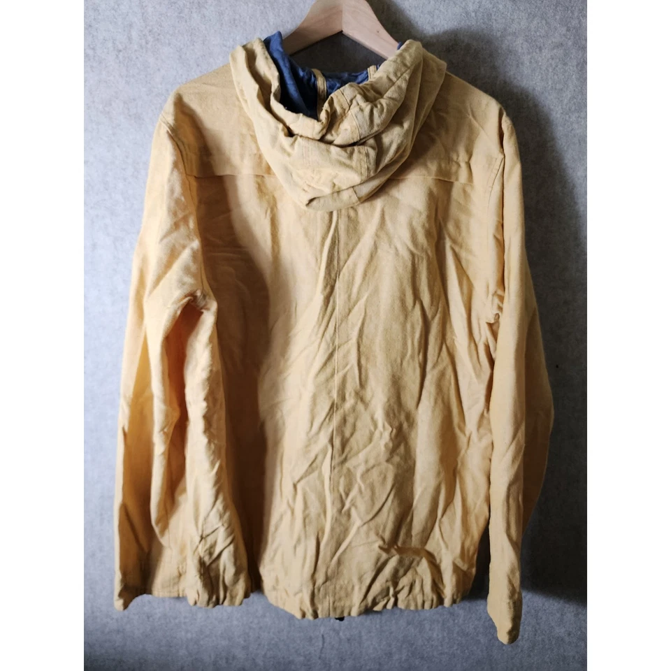 EZEKIEL Mustard Yellow Cotton Active Skater Snap Zip Street Hooded Jacket SZ L - Image 2 of 4