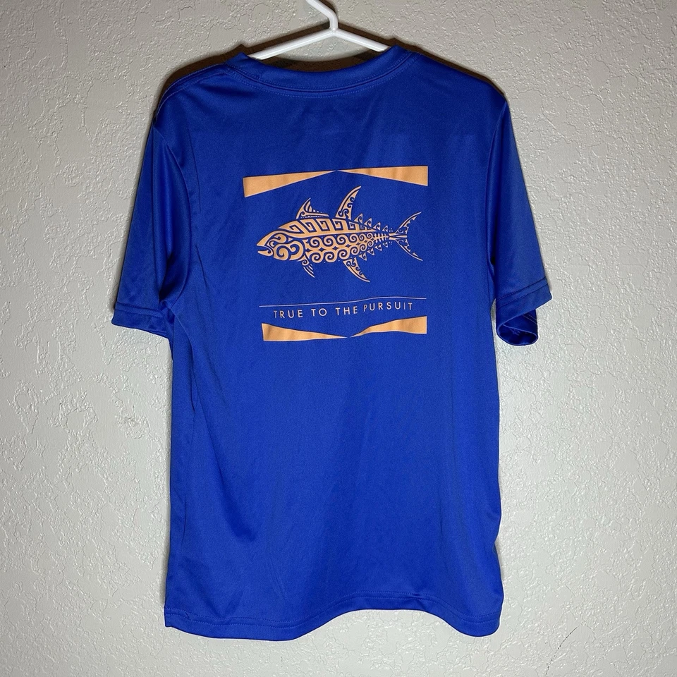 Camisa de natação juvenil azul Columbia tamanho 8 - Imagem 2 de 4