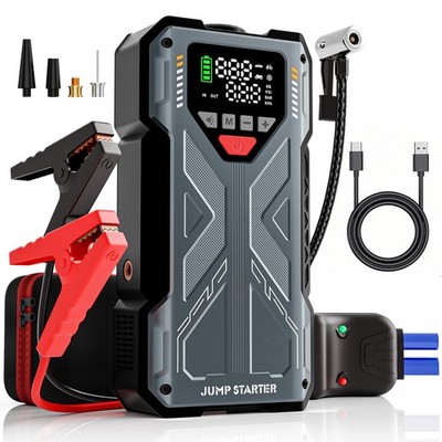 6000A Auto Starthilfe Jump Starter KFZ mit Luftkompressor Ladegerät Powerbank DE