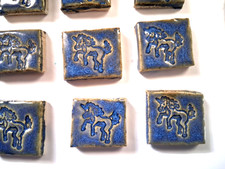 Unicorn Mosaic Tiles Ceramic Handmade Set of 25 plus 1 Hippo 1 Camel Tile