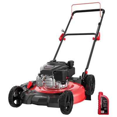 #ad PowerSmart Gas Lawn Mower 21quot; 2 in 1 Push Mower with 144cc Engine Steel Deck $209.96