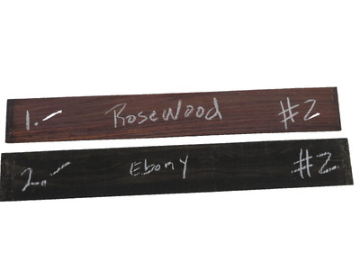2 Pcs, Guitar Fingerboard/Fretboard Blanks (Rosewood+ Ebony)-21x 2.75x 3/8