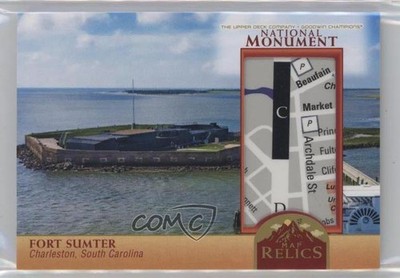 2023 Upper Deck Goodwin Champions National Monuments Map Relics Fort Sumter 0c3