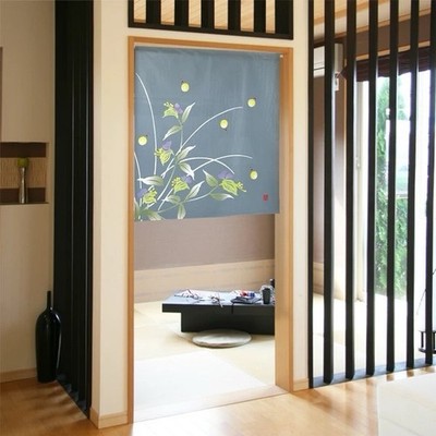 MADE IN JAPAN Japanischer Noren Vorhang Firefly Hotaru Türteilung Teiler 85x9...