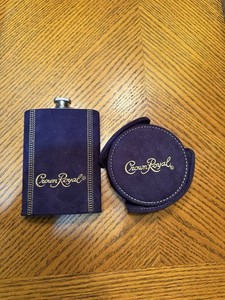 Crown Royal Fabric Flask & Coasters
