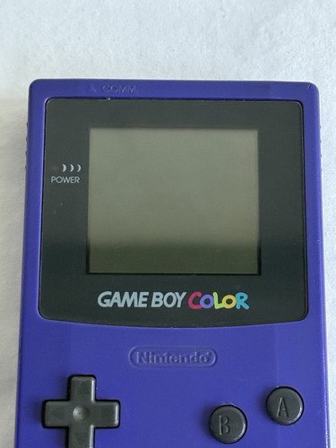 Nintendo GameBoy Color Grape Purple Handheld Console WORKING w/ Super Mario Land - Picture 6 of 10