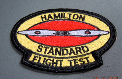 Hamilton Standard Flight Test Patch Embroidered 4.25'' x 2.75''