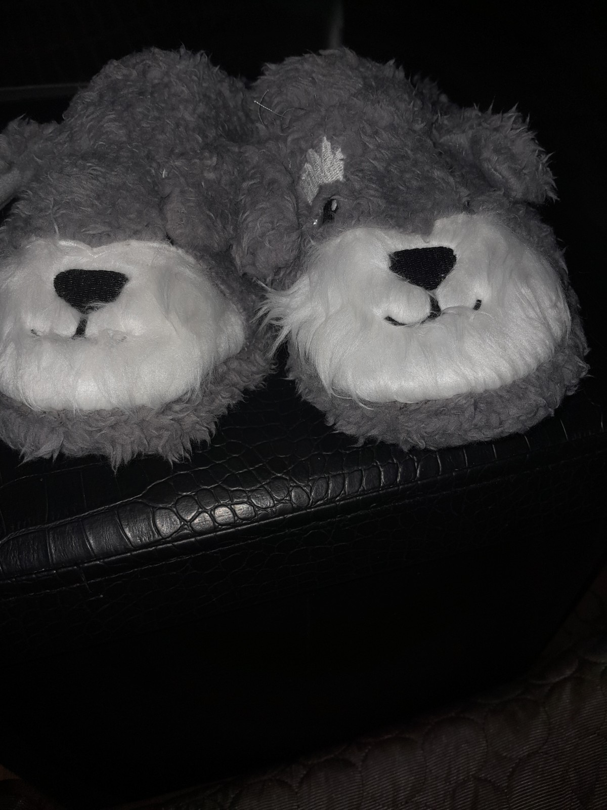 APL Carine pantofole per cani Schnauzer da donna taglia 5 6 Dunelm nuove con etichetta