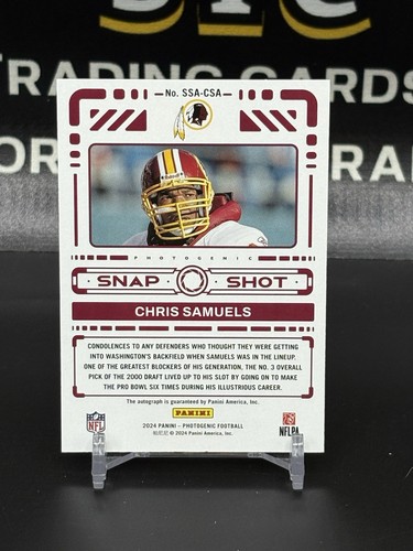 2024 Panini Photogenic - Istantanee Autografi Chris Samuels #SSA-CSA Blu /25 - Foto 2 di 2