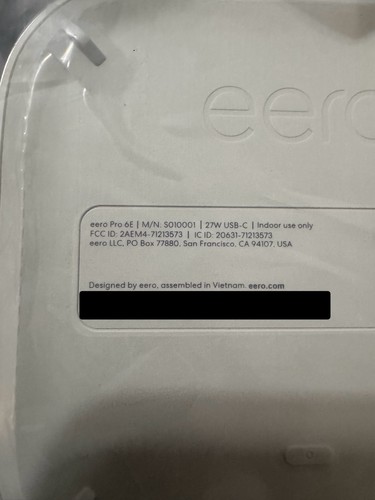 Eero Pro 6E Tri-Band Mesh Wi-Fi 6E New Open Box - Picture 2 of 2