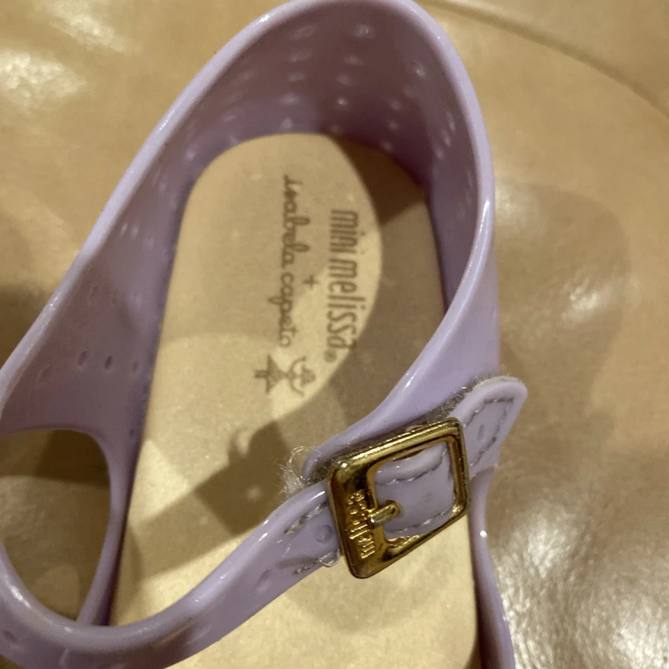 Mini Melissa x Isabela Capeto Morado Flor Mary Jane Zapatos Talla: 9 Foto 3 de 4