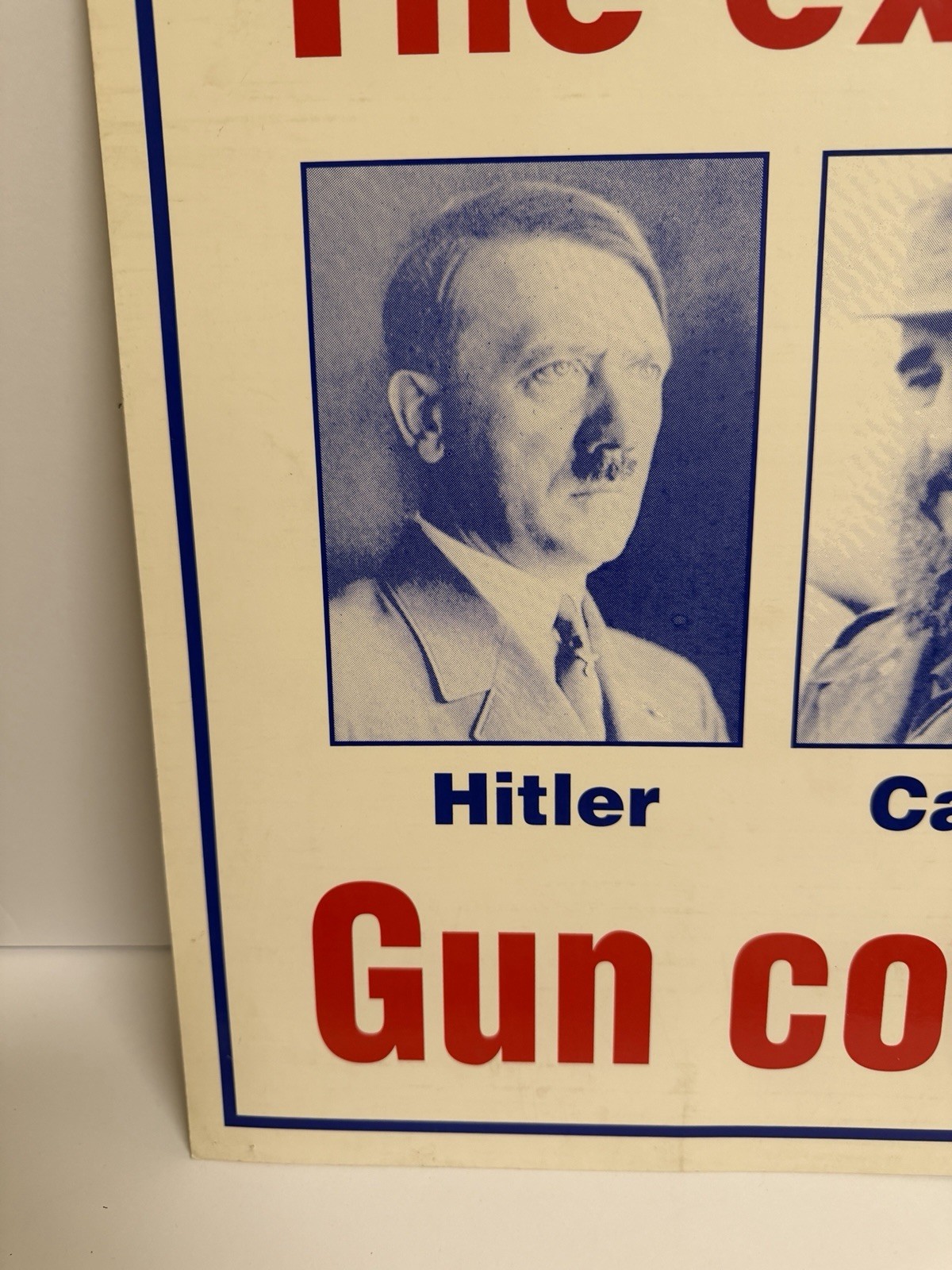 Vintage 1960's Pro Gun Control Political Poster 24" x 15"