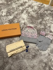 Louis Vuitton Mütze & Handschuhe Rosa/grau F...