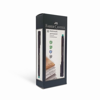 Faber-Castell Permanentmarker Multimark Schwarz Fein 10er Pack 1513 151399
