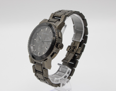 BURBERRY 42mm Chronograph Gunmetal Gray Men's Watch The City