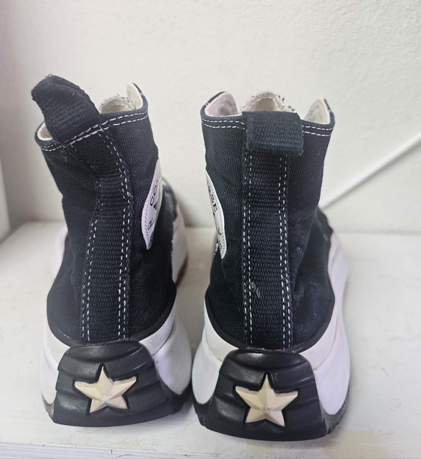 Converse Run Star Hike Black Canvas Shoes Sneakers 166800C Womens Size 7 men 5.5 thumbnail 4